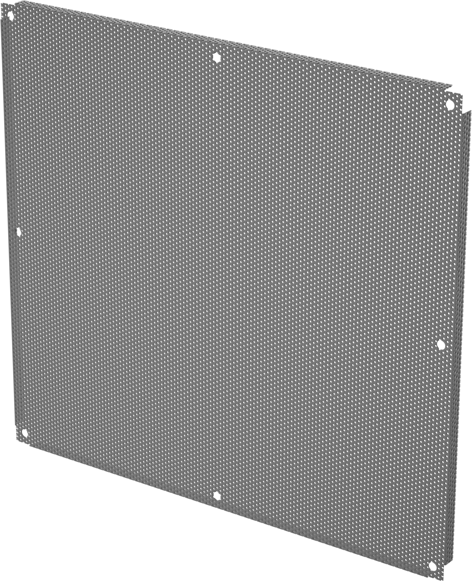 Delikli Elektrik Muhafaza Paneli, Gri Toz Boyalı Çelik, 26“ Yükseklik x 28-1/2” Genişlik