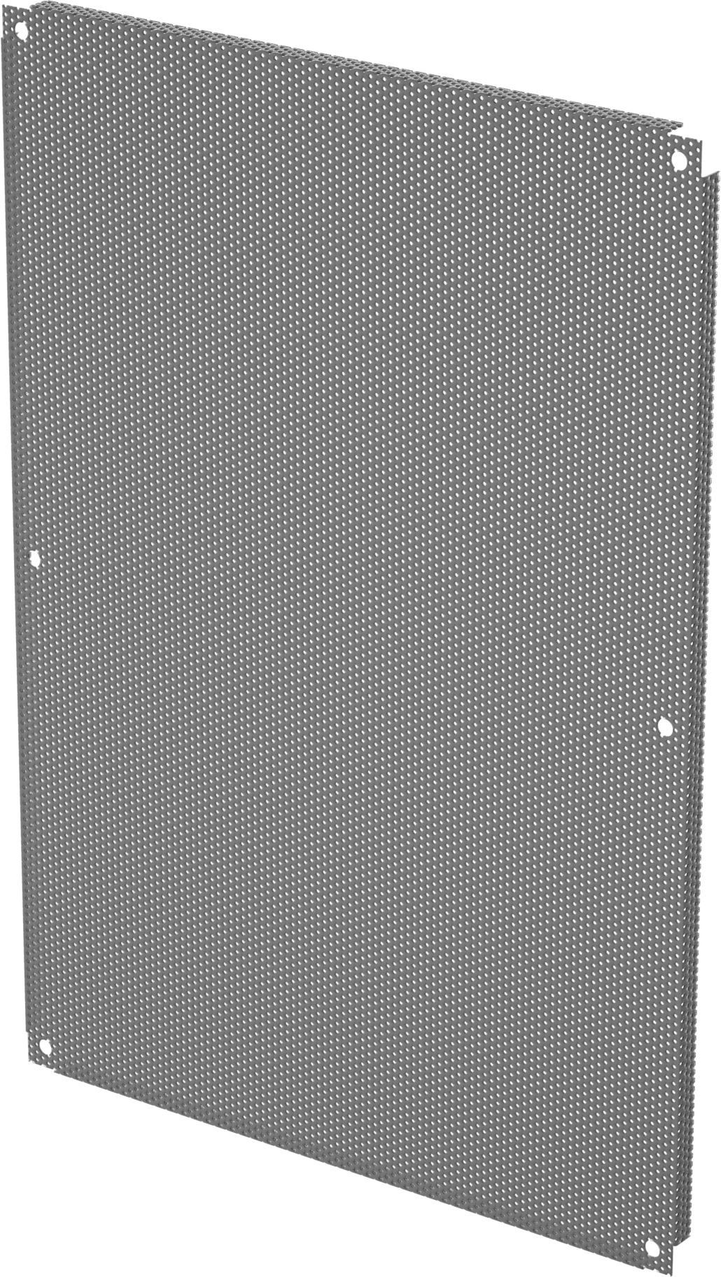 Delikli Elektrik Muhafaza Paneli, Gri Toz Boyalı Çelik, 32“ Yükseklik x 22-1/2” Genişlik