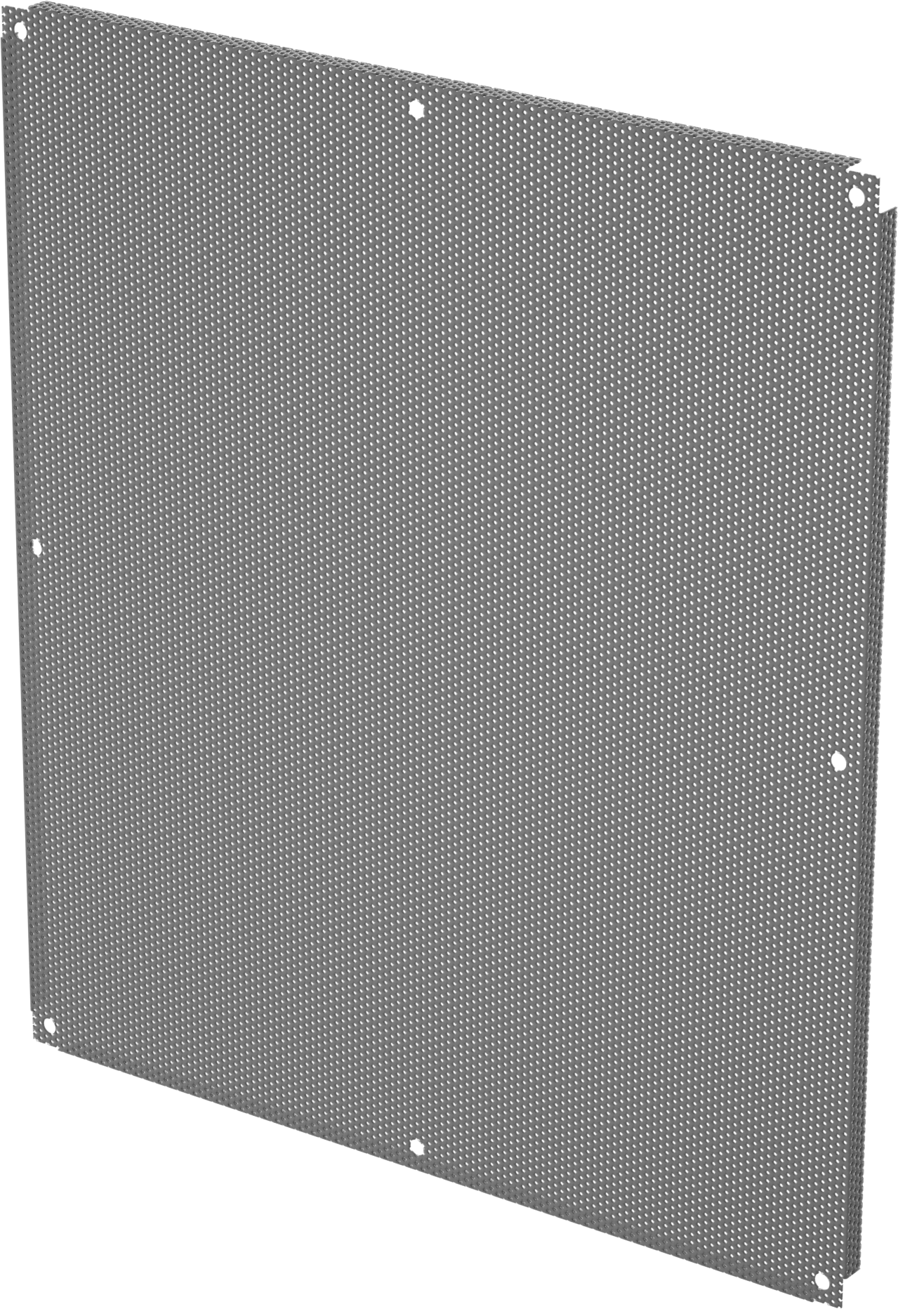 Delikli Elektrik Muhafaza Paneli, Gri Toz Boyalı Çelik, 32“ Yükseklik x 28-1/2” Genişlik