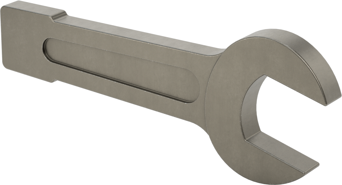 Vurmalı Açık Uçlu Anahtar, 2" Boyut, 10-7/8" Toplam Uzunluk
