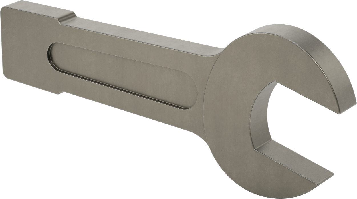 Vurmalı Açık Uçlu Anahtar, 2-3/4" Boyut, 14-3/4" Toplam Uzunluk
