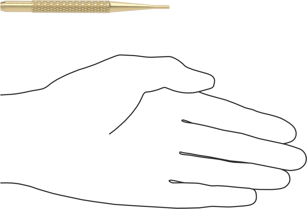 Starrett İz Bırakmayan Pim Çıkarma Zımbası, 2,5 mm ve 3/32" Çaplı Pimler için, Model Numarası B565B