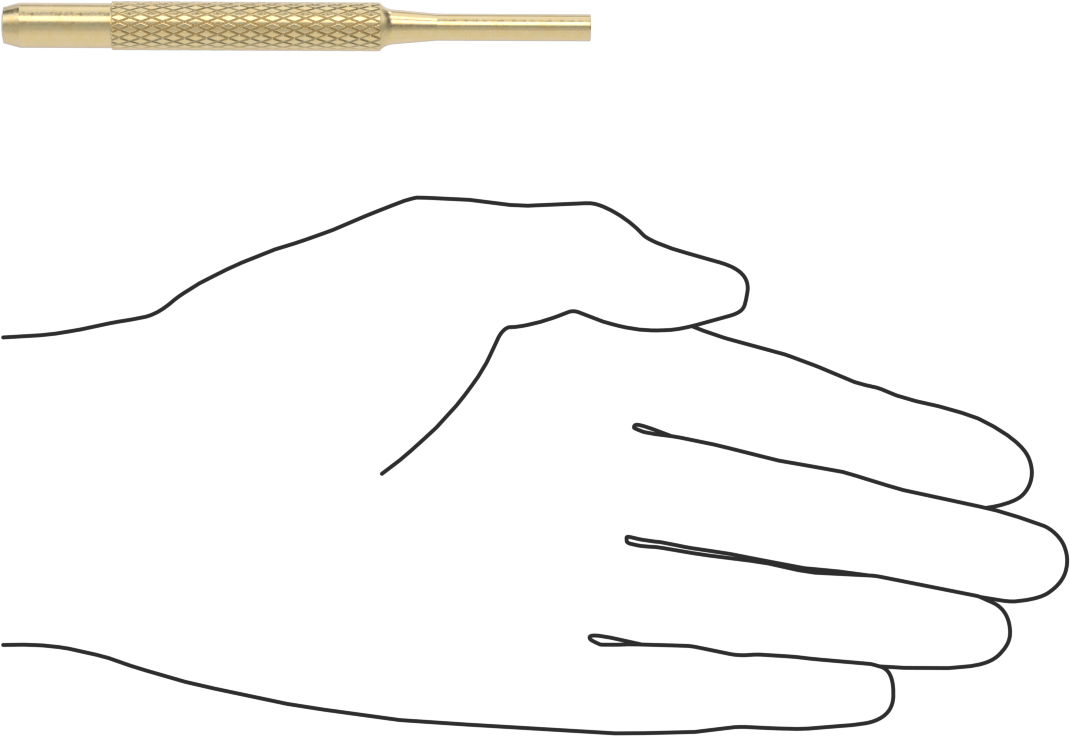 Starrett İz Bırakmayan Pim Çıkarma Zımbası, 3/16" ve 5 mm Çaplı Pimler için, Model Numarası B565E