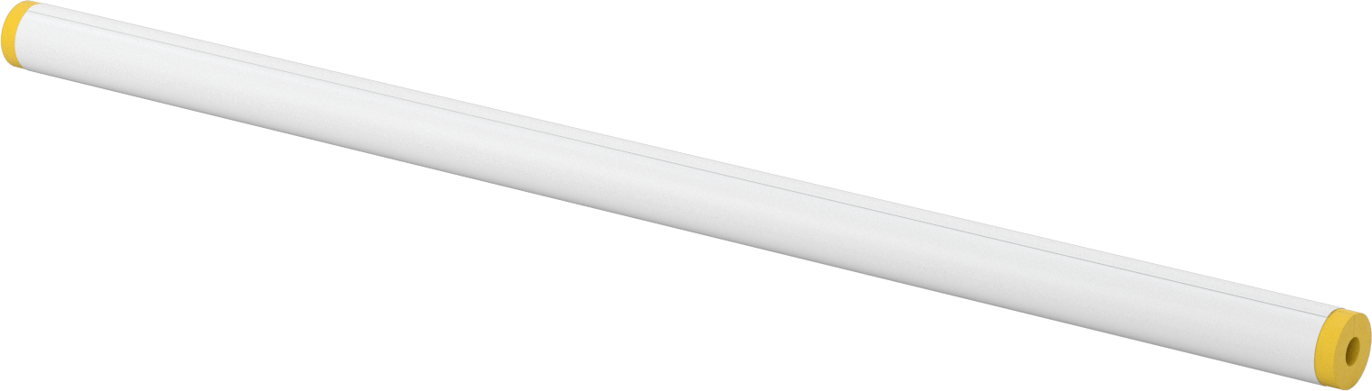 Buhara Dayanıklı Yüksek Sıcaklık Fiberglas Yalıtım, Tüp, 1/2" Kalın Duvar, 5/8" ID, 3 Fit Uzunluk