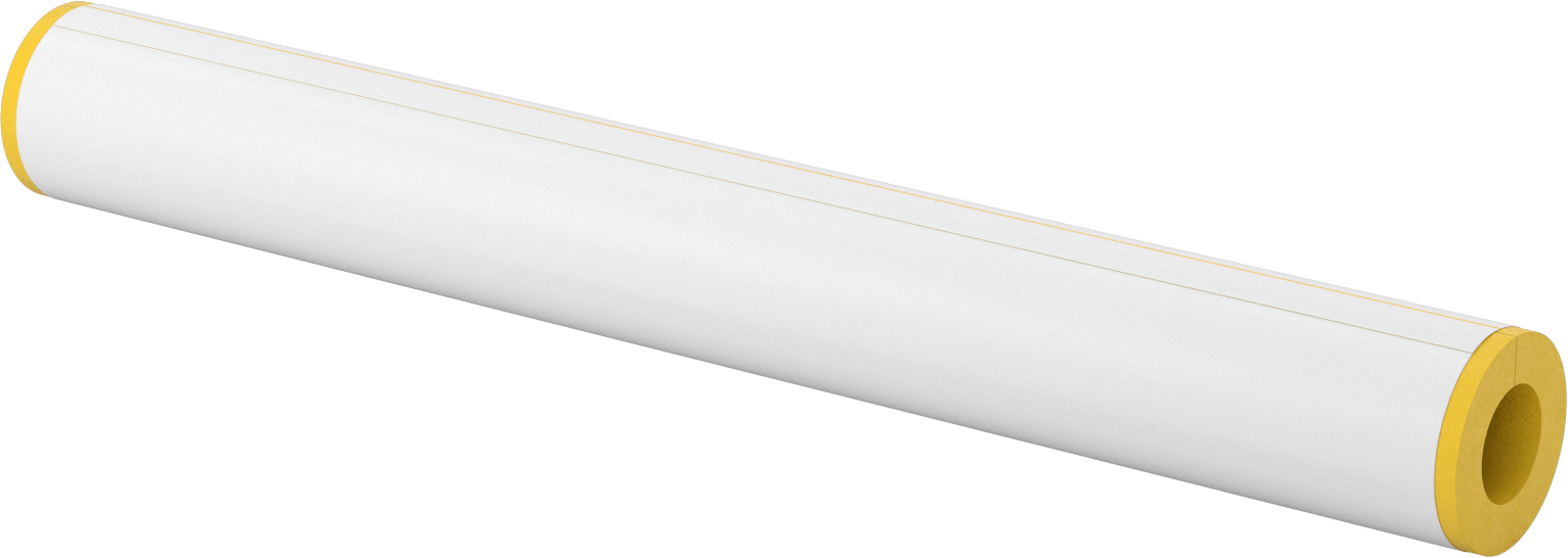 Buhara Dayanıklı Yüksek Sıcaklık Fiberglas Yalıtım, Tüp, 1" Kalın Duvar, 2-3/8" ID, 3 Fit Uzunluk