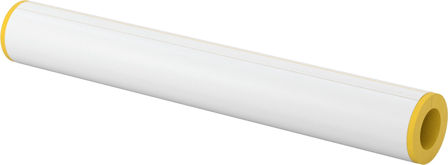 Buhara Dayanıklı Yüksek Sıcaklık Fiberglas Yalıtım, Tüp, 1" Kalın Duvar, 2-7/8" ID, 3 Fit Uzunluk