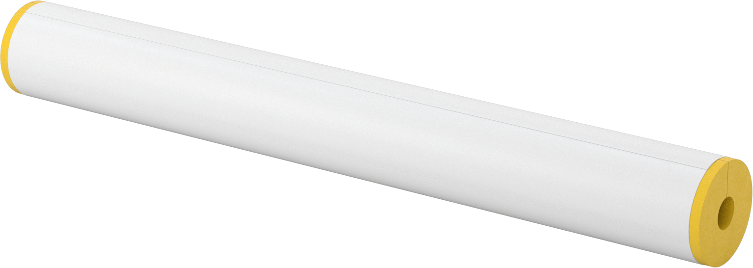 Buhara Dayanıklı Yüksek Sıcaklık Fiberglas Yalıtım, Tüp, 1-1/2" Kalın Duvar, 1-3/8" ID, 3 Fit Uzunluk