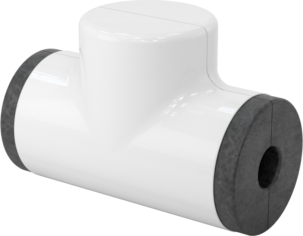 Buhara Dayanıklı Yüksek Sıcaklık Fiberglas Yalıtım, PVC Kılıflı, T, 1" Kalın Duvar, 7/8" ID