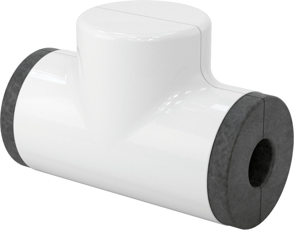 Buhara Dayanıklı Yüksek Sıcaklık Fiberglas Yalıtım, PVC Kılıflı, T, 1" Kalın Duvar, 1-1/8" ID