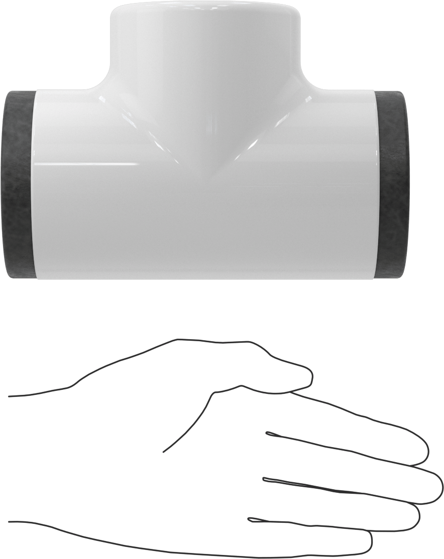 Buhara Dayanıklı Yüksek Sıcaklık Fiberglas Yalıtım, PVC Kılıflı, T, 1" Kalın Duvar, 1-1/8" ID