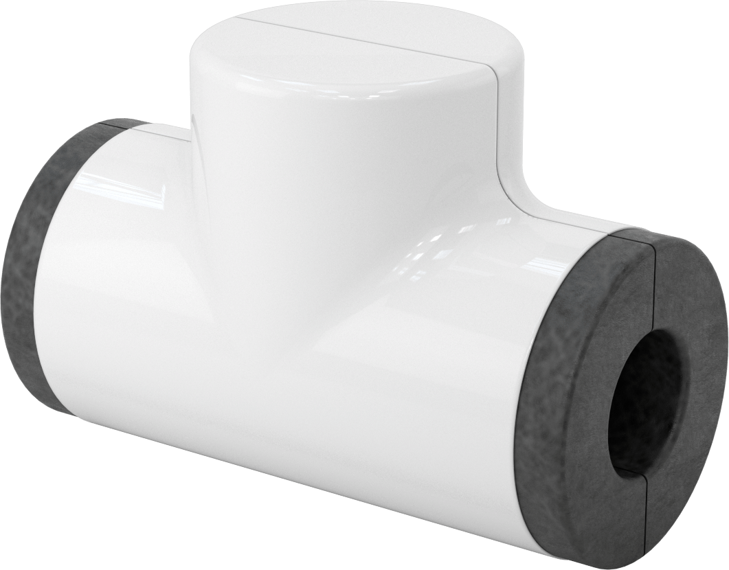 Buhara Dayanıklı Yüksek Sıcaklık Fiberglas Yalıtım, PVC Kılıflı, T, 1" Kalın Duvar, 1-3/4" ID
