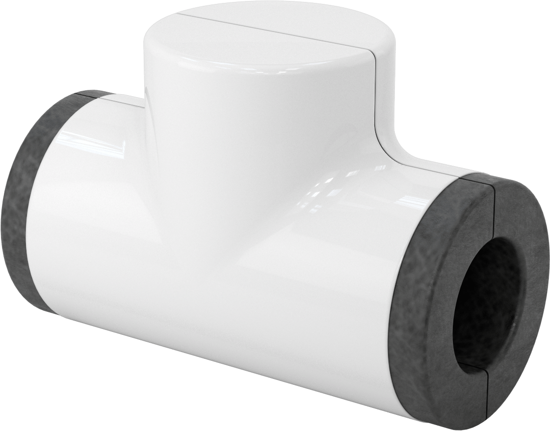 Buhara Dayanıklı Yüksek Sıcaklık Fiberglas Yalıtım, PVC Kılıflı, T, 1" Kalın Duvar, 2-3/8" ID