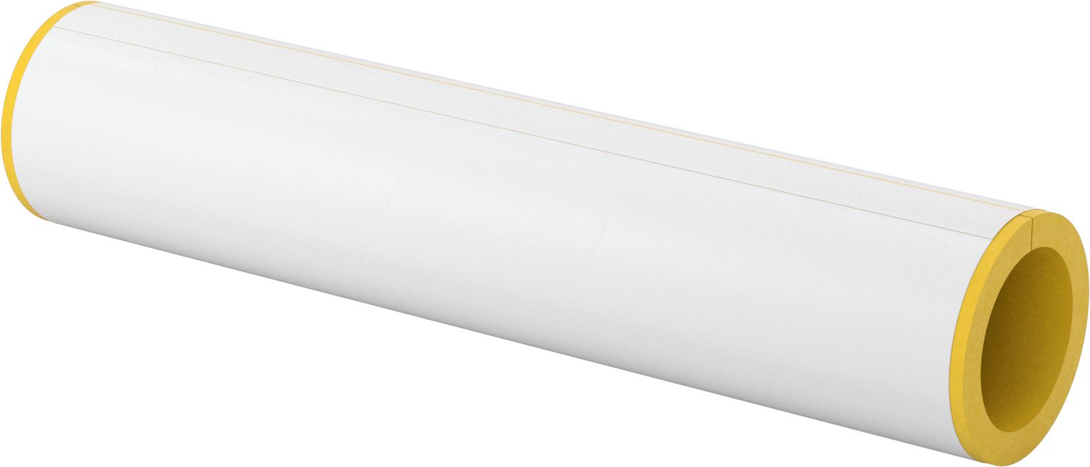 Buhara Dayanıklı Yüksek Sıcaklık Fiberglas Yalıtım, Tüp, 1" Kalın Duvar, 5-1/2" ID, 3 Fit Uzunluk
