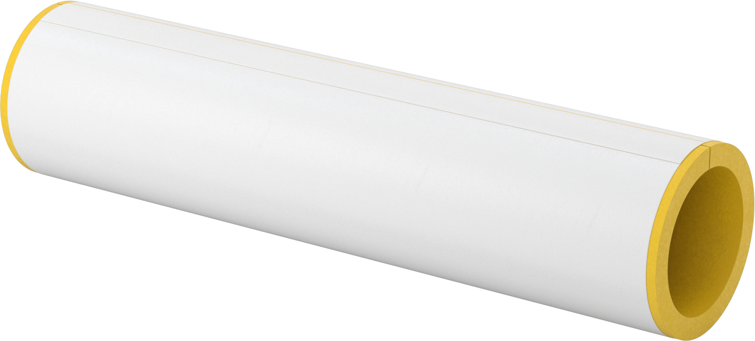 Buhara Dayanıklı Yüksek Sıcaklık Fiberglas Yalıtım, Tüp, 1" Kalın Duvar, 6-5/8" ID, 3 Fit Uzunluk
