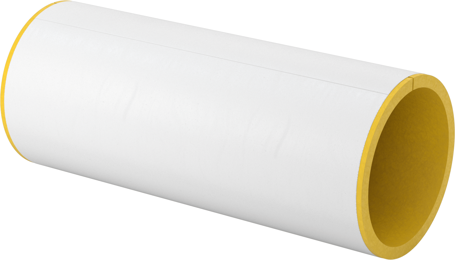 Buhara Dayanıklı Yüksek Sıcaklık Fiberglas Yalıtım, Tüp, 1" Kalın Duvar, 12-3/4" ID, 3 Fit Uzunluk