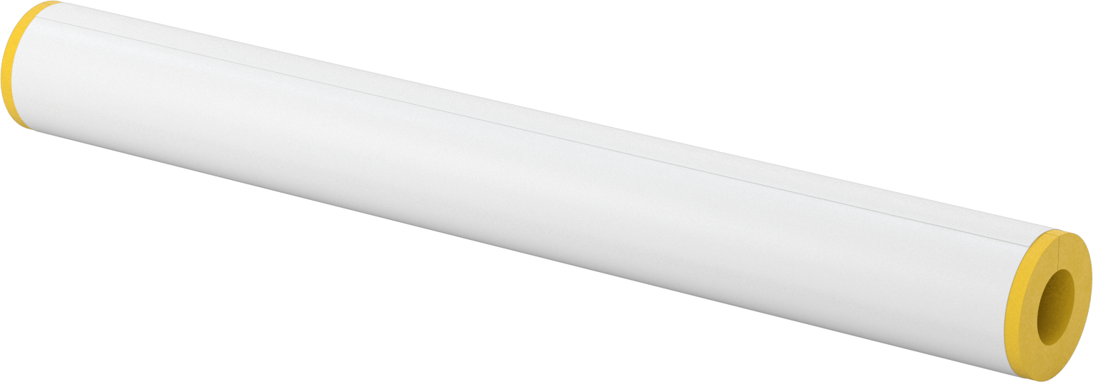 Buhara Dayanıklı Yüksek Sıcaklık Fiberglas Yalıtım, Tüp, 1" Kalın Duvar, 2-1/8" ID, 3 Fit Uzunluk