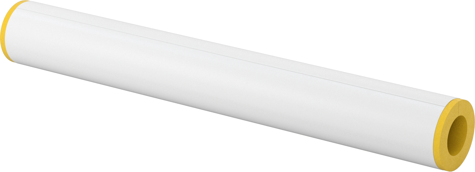 Buhara Dayanıklı Yüksek Sıcaklık Fiberglas Yalıtım, Tüp, 1" Kalın Duvar, 2-5/8" ID, 3 Fit Uzunluk
