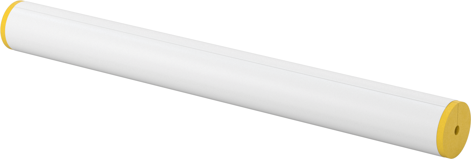 Buhara Dayanıklı Yüksek Sıcaklık Fiberglas Yalıtım, Tüp, 1-1/2" Kalın Duvar, 5/8" ID, 3 Fit Uzunluk