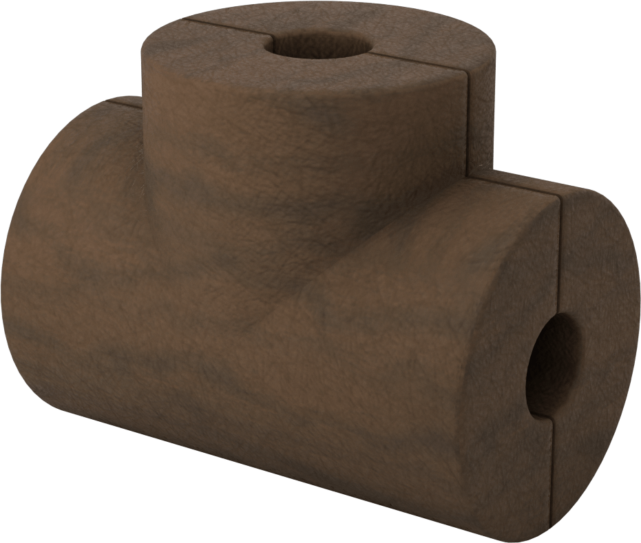 Buhara Dayanıklı Yüksek Sıcaklık Fiberglas Yalıtım, T, 1" Kalın Duvar, 1-1/8" ID