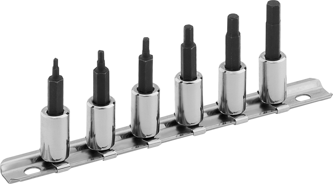 Altıgen Uçlu Soket, 6 Parça Metrik Set, 1/4" Kare Tahrik