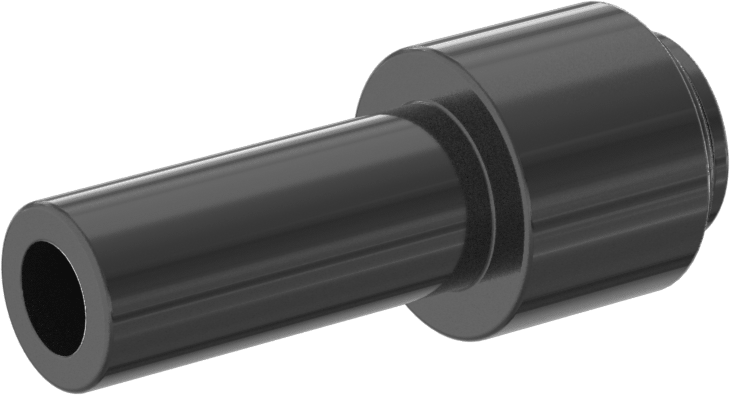 Gıda ve İçecek için İt-Bağlantı Elemanı, Adaptör, 1/2" Boru Gövde Dış Çapı, 3/8" Boru Dış Çapı için, Siyah
