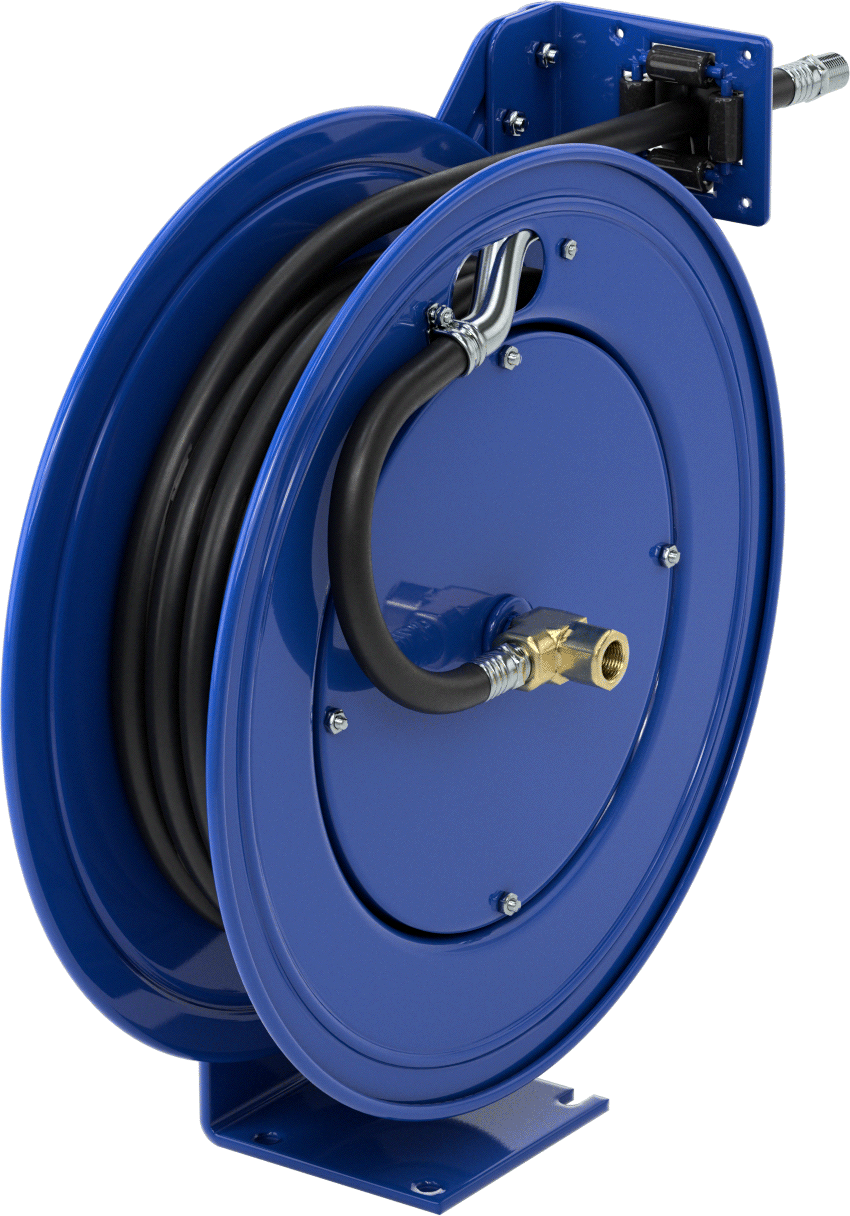 Otomatik Sarımlı Hortum Makarası, 50 fit hortum ile, 1/2" ID, 2750 Maksimum PSI, Orta Hizmet