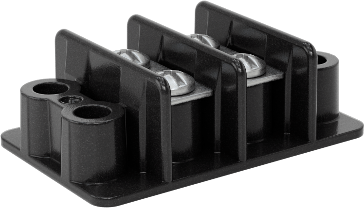 600V AC/600V DC Terminal Bloğu, İki adet 30 A devre, 9/16" Merkezden Merkeze