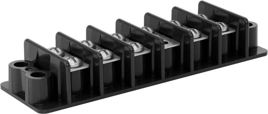 600V AC/600V DC Terminal Bloğu, Altı adet 30A Devre, 9/16" Merkezden Merkeze