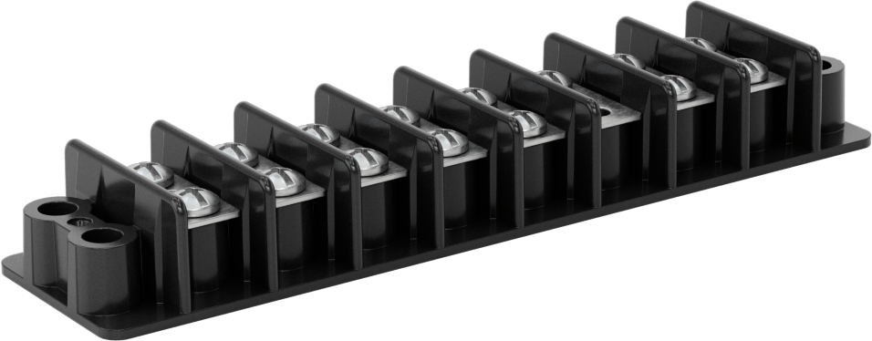 600V AC/600V DC Terminal Bloğu, Sekiz adet 30A Devre, 9/16" Merkezden Merkeze