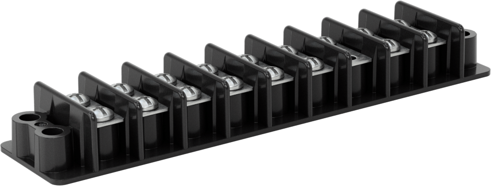 600V AC/600V DC Terminal Bloğu, Dokuz adet 30A Devre, 9/16" Merkezden Merkeze