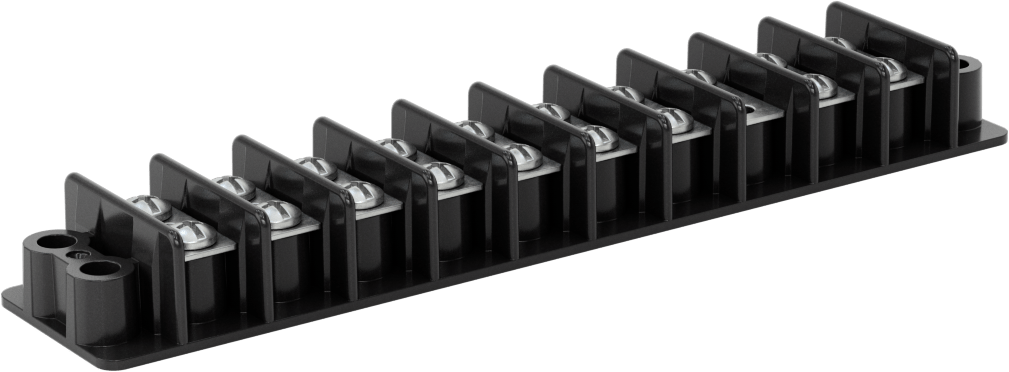 600V AC/600V DC Terminal Bloğu, On adet 30A Devre, 9/16" Merkezden Merkeze
