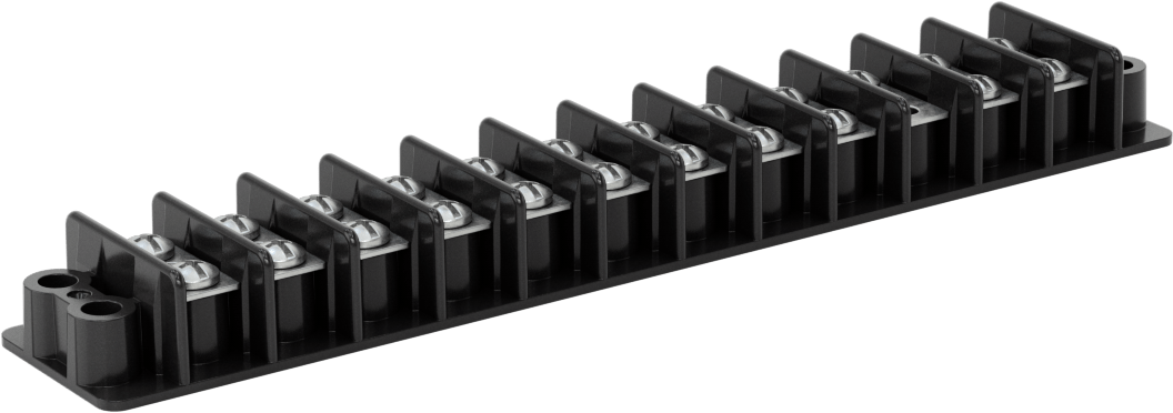 600V AC/600V DC Terminal Bloğu, On iki adet 30A Devre, 9/16" Merkezden Merkeze