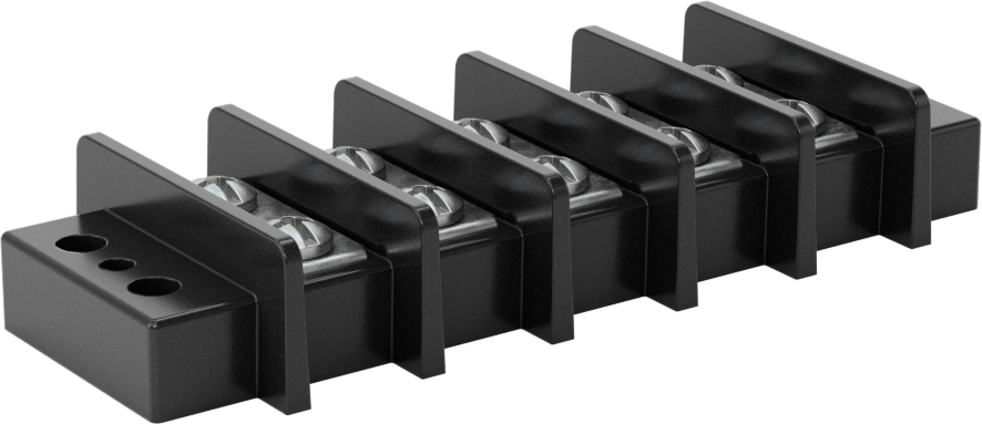 600V AC/600V DC Terminal Bloğu, Beş adet 75A devre, 11/16" Merkezden Merkeze