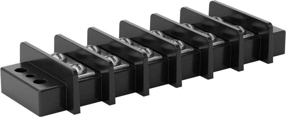 600V AC/600V DC Terminal Bloğu, Altı adet 75A Devre, 11/16" Merkezden Merkeze