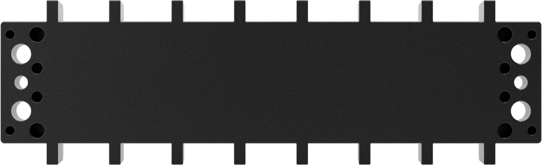 600V AC/600V DC Terminal Bloğu, Yedi adet 75A Devre, 11/16" Merkezden Merkeze