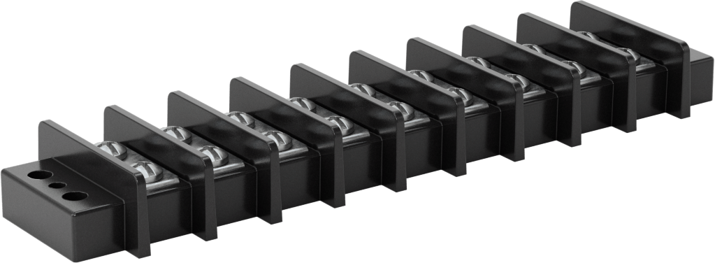 600V AC/600V DC Terminal Bloğu, Dokuz adet 75A devre, 11/16" Merkezden Merkeze