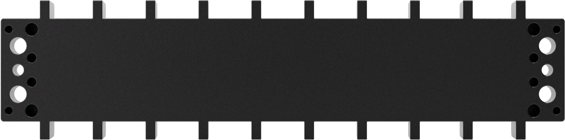 600V AC/600V DC Terminal Bloğu, Dokuz adet 75A devre, 11/16" Merkezden Merkeze