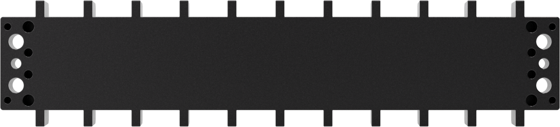 600V AC/600V DC Terminal Bloğu, On adet 75A Devre, 11/16" Merkezden Merkeze