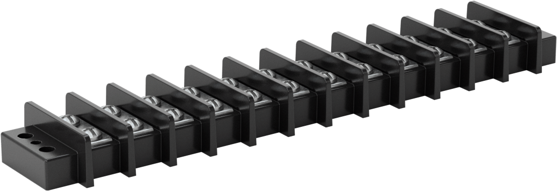 600V AC/600V DC Terminal Bloğu, On İki 75A Devre, 11/16" Merkezden Merkeze