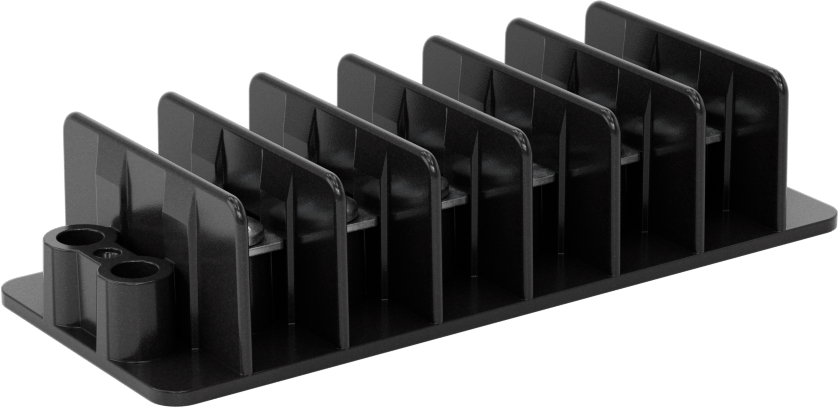600V AC/600V DC Terminal Bloğu, Altı adet 20A Devre, 7/16" Merkezden Merkeze