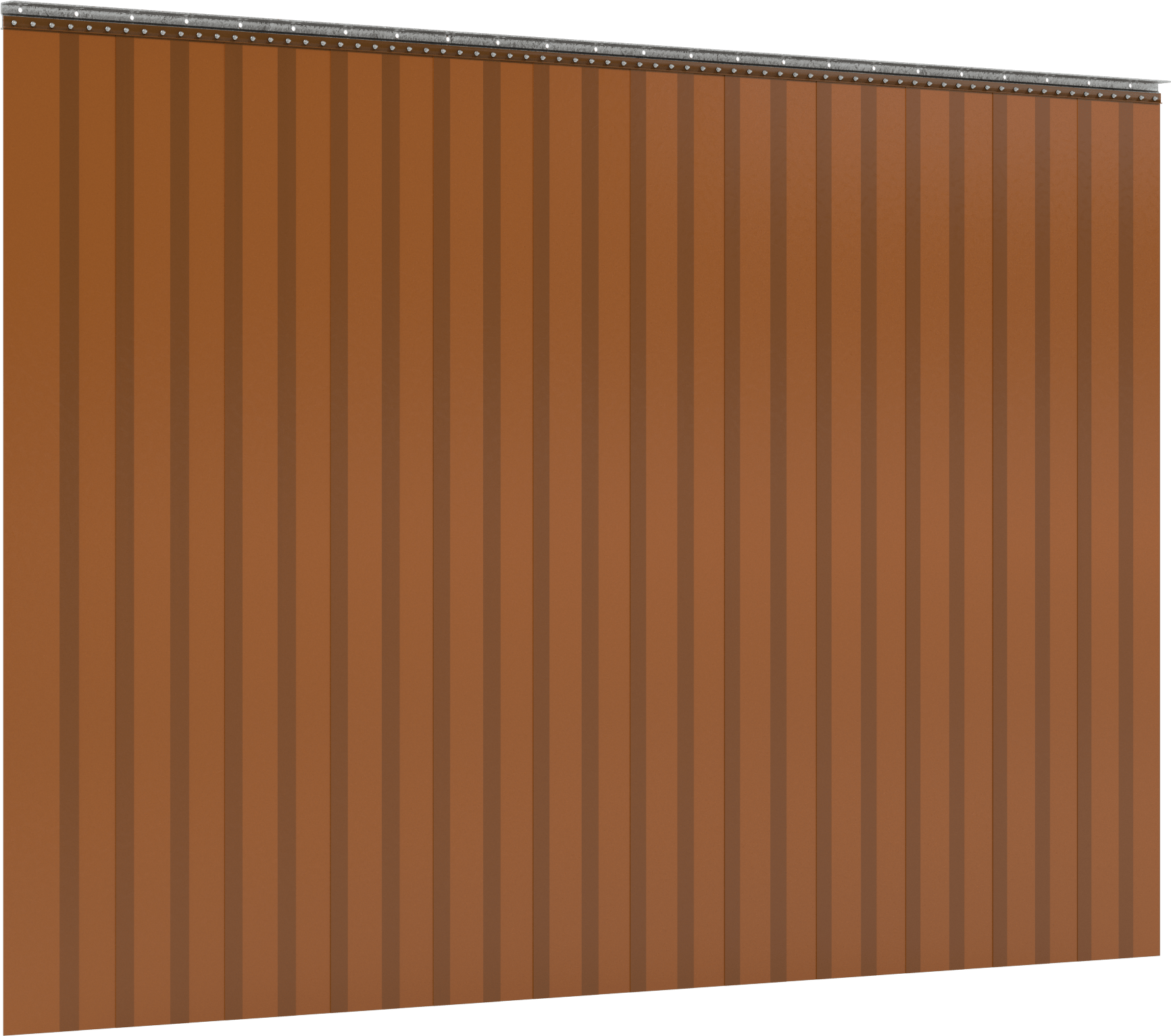 Şeffaf Kaynak Şerit Perdesi, Cıvatalı Braketli, 8 Fit Yükseklik x 12 Fit Genişlik