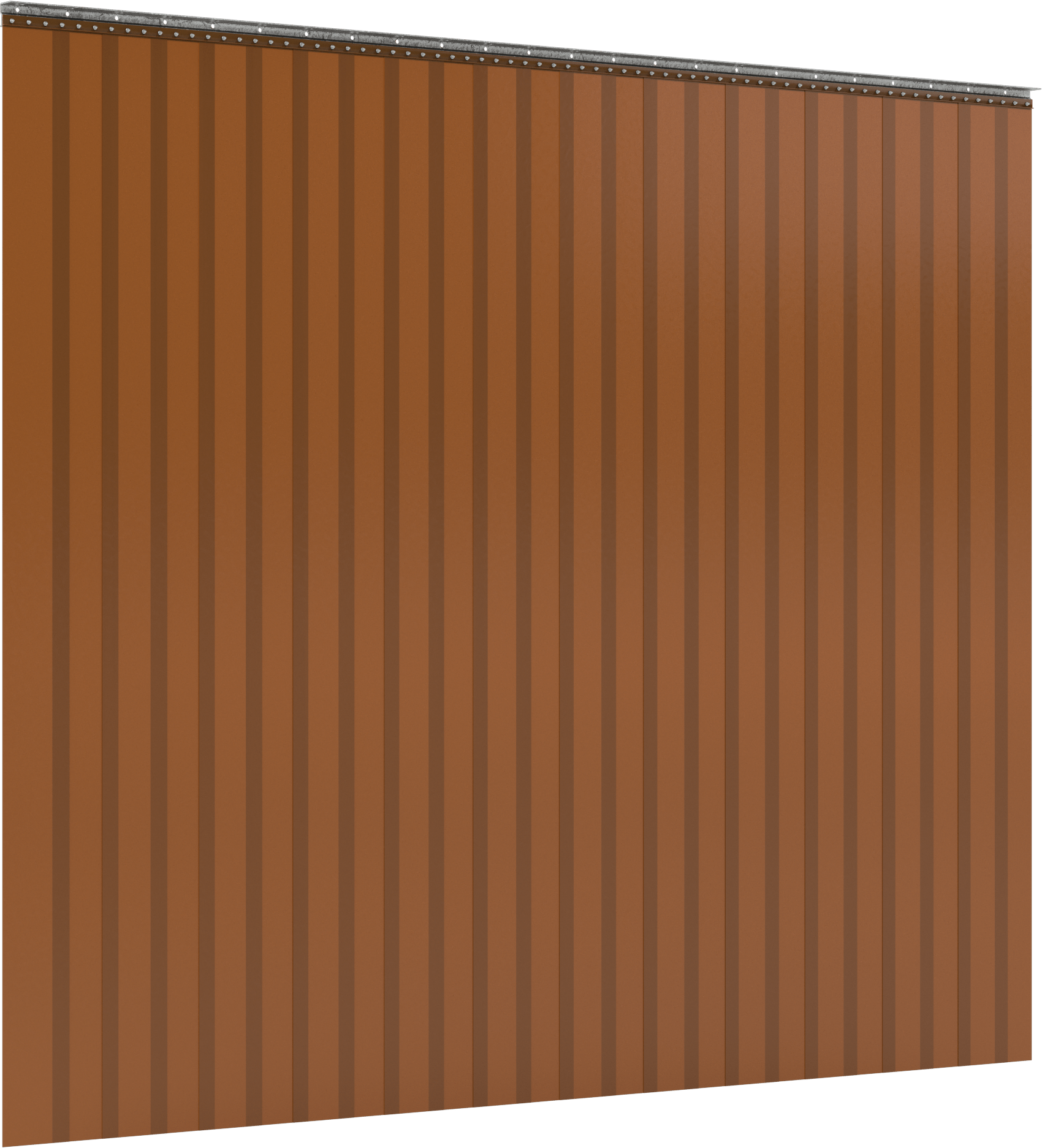 Şeffaf Kaynak Şerit Perdesi, Cıvatalı Braketli, 10 Fit Yükseklik x 12 Fit Genişlik