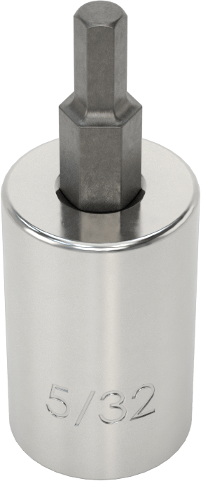 Altıgen Uçlu Soket, Stubby, 3/8" Kare Tahrik, 5/32" Tahrik Boyutu