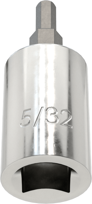 Altıgen Uçlu Soket, Stubby, 3/8" Kare Tahrik, 5/32" Tahrik Boyutu