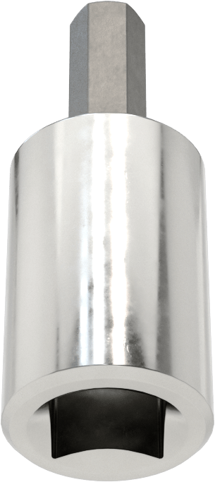 Kısa Altıgen Uçlu Soket, 3/8" Kare Tahrik, 1/4" Tahrik Boyutu