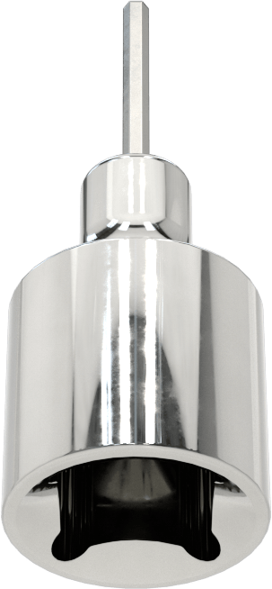 Altıgen Uçlu Soket, Stubby, 3/8" Kare Tahrik, 1/16" Tahrik Boyutu