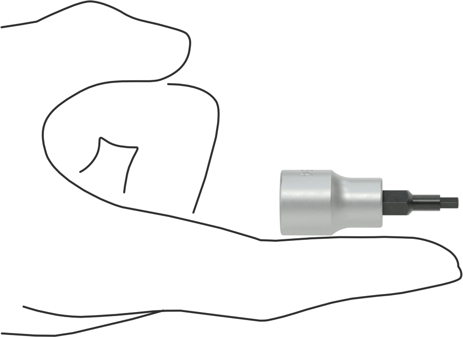 Altıgen Uçlu Soket, 3/8" Kare Tahrik, 7/64" Tahrik Boyutu