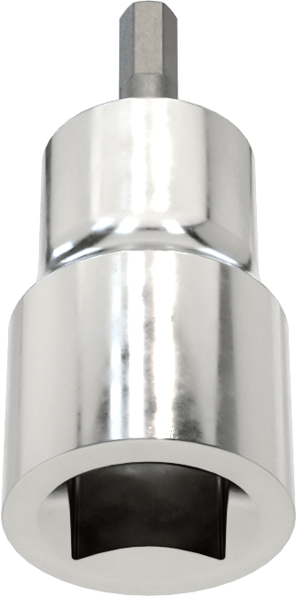 Altıgen Uçlu Soket, Stubby, 3/8" Kare Tahrik, 9/64" Tahrik Boyutu