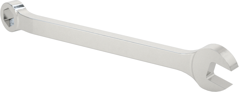Kısa Kombine Anahtar, 6 Noktalı Açıklıklarla, 5,5 mm Boyut, 3-3/8" Toplam Uzunluk