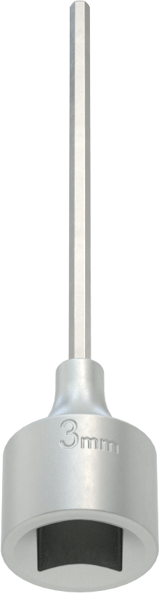 Altıgen Uçlu Soket, 1/2" Kare Tahrik, 3 mm Tahrik Boyutu